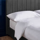 Aylen Upholstered Bed Frame - Dark Grey Linen, Double