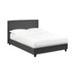 Aylen Upholstered Bed Frame - Dark Grey Linen, King