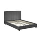 Aylen Upholstered Bed Frame - Dark Grey Linen, King