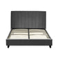 Aylen Upholstered Bed Frame - Dark Grey Linen, King