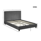 Aylen Upholstered Bed Frame - Dark Grey Linen, King