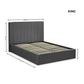 Aylen Upholstered Ottoman Storage Bed Frame - Dark Grey Linen, King