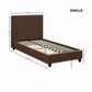 Aylen Upholstered Bed Frame - Chocolate Velvet, Single