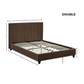 Aylen Upholstered Bed Frame - Chocolate Velvet, Double
