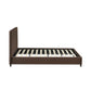 Aylen Upholstered Bed Frame - Chocolate Velvet, Double