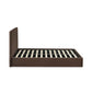 Aylen Upholstered Ottoman Storage Bed Frame - Chocolate Velvet, Double