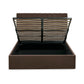 Aylen Upholstered Ottoman Storage Bed Frame - Chocolate Velvet, King