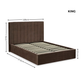 Aylen Upholstered Ottoman Storage Bed Frame - Chocolate Velvet, King