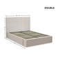 Aylen Upholstered Ottoman Storage Bed Frame - Oatmeal Linen, Double