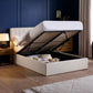 Aylen Upholstered Ottoman Storage Bed Frame - Oatmeal Linen, Double