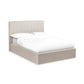 Aylen Upholstered Ottoman Storage Bed Frame - Oatmeal Linen, Double