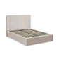 Aylen Upholstered Ottoman Storage Bed Frame - Oatmeal Linen, Double