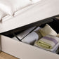 Aylen Upholstered Ottoman Storage Bed Frame - Oatmeal Linen, Double