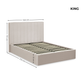 Aylen Upholstered Ottoman Storage Bed Frame - Oatmeal Linen, King
