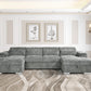 Alaya Sofabed Grey U Shape Corner