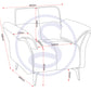 Amalfi 1 Seater Sofa - Grey Fabric