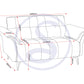 Amalfi 2 Seater Sofa - Grey Fabric