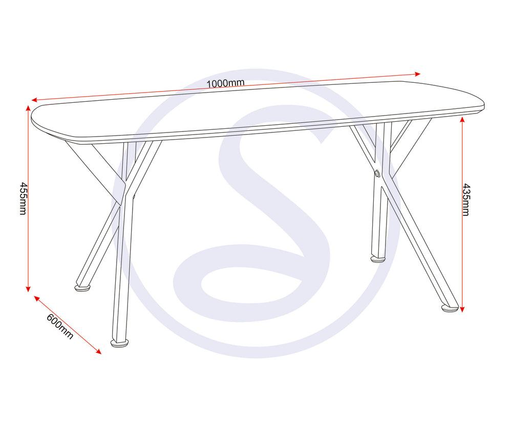 Athens Oval Coffee Table - CONCRETE EFFECT