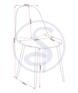 Athens Chair (Box of 2) - BROWN PU