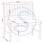 Austin Dining Bench - Oak Effect/Grey Fabric