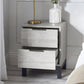 Bali 2 Drawer Bedside Table - Grey Oak Effect