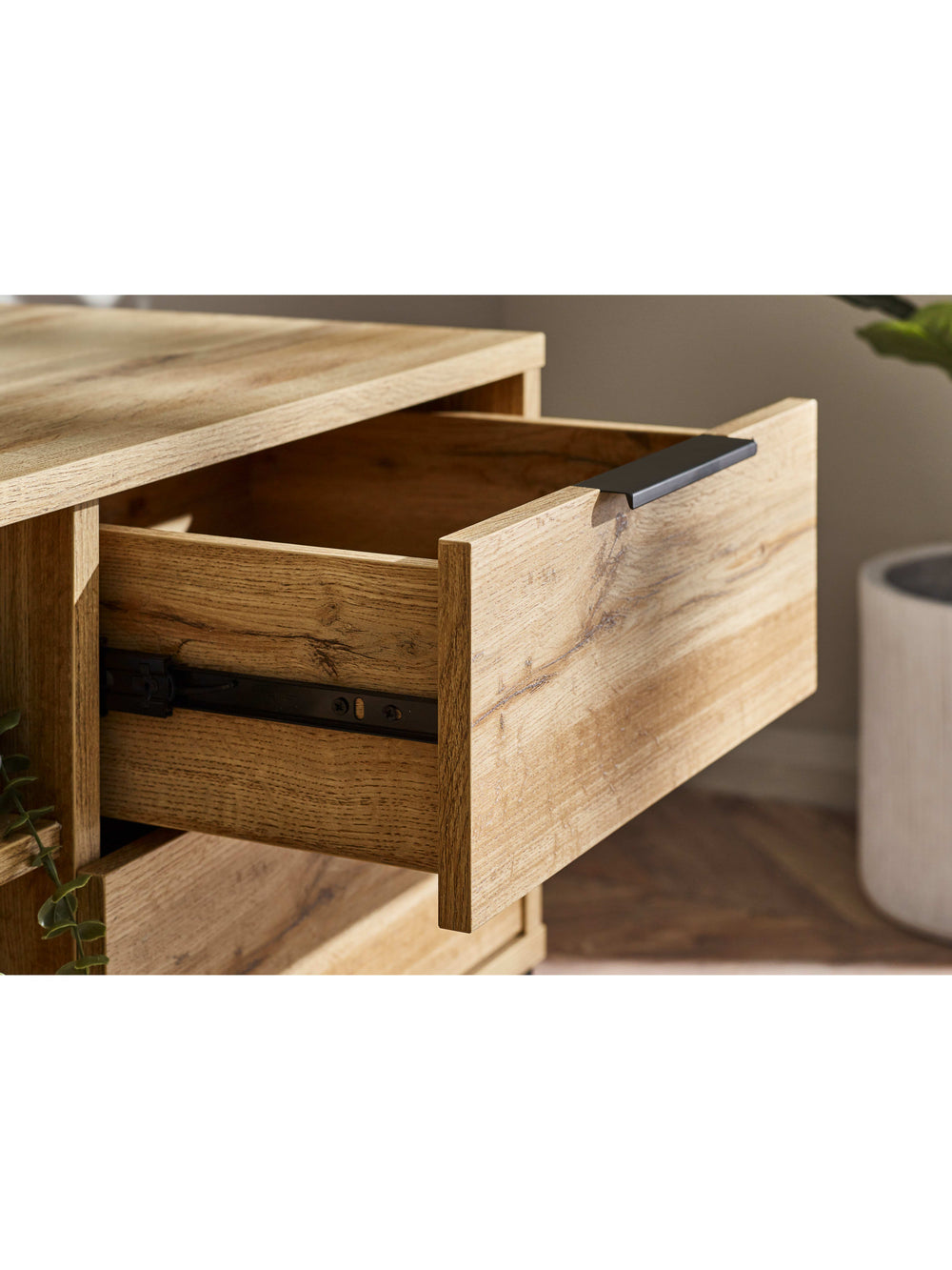 Bali 2 Drawer TV Unit up to 55 Inch - Light Oak Effect