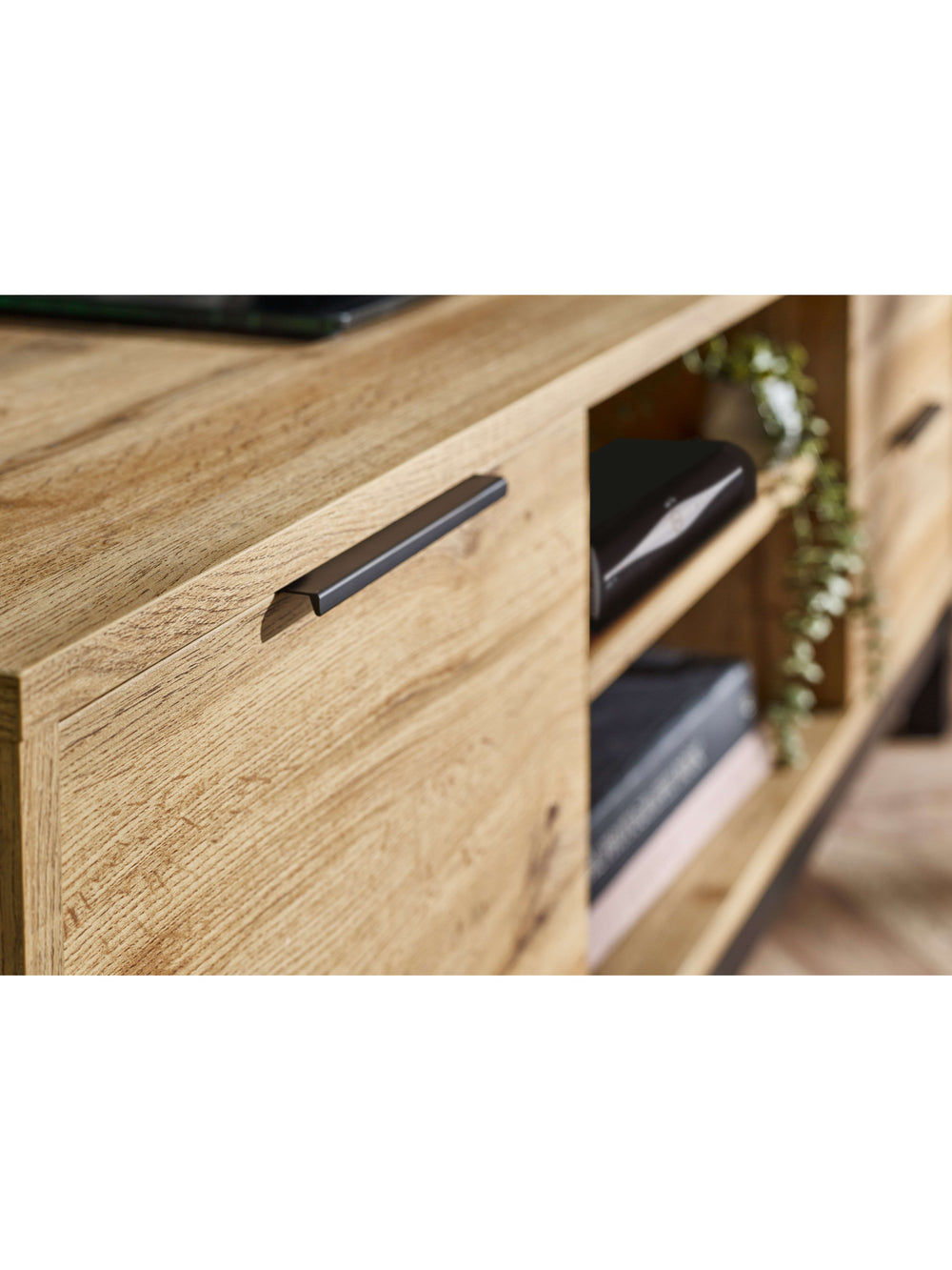 Bali 2 Drawer TV Unit up to 55 Inch - Light Oak Effect