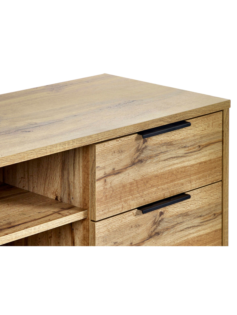 Bali 2 Drawer TV Unit up to 55 Inch - Light Oak Effect