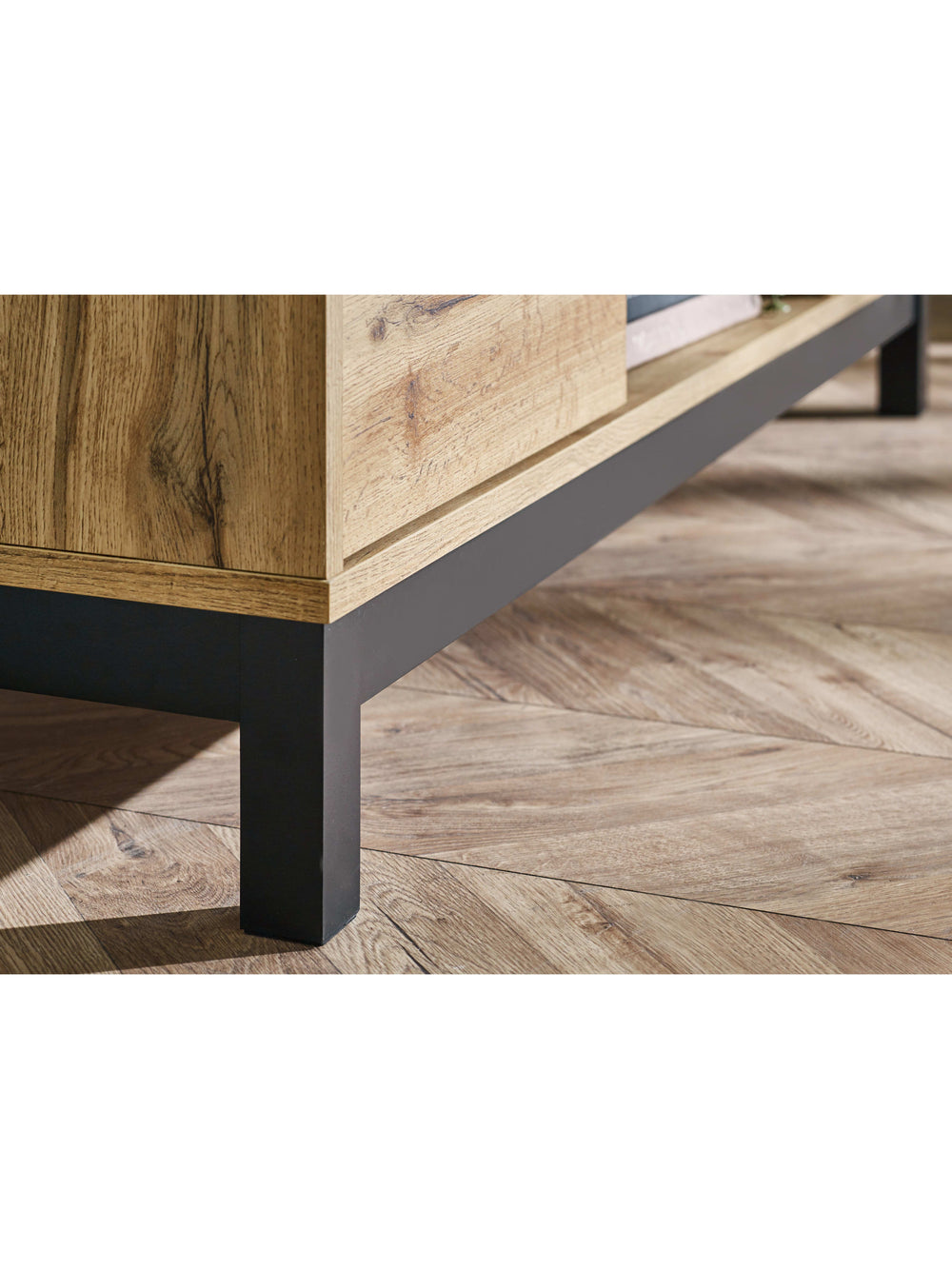 Bali 2 Drawer TV Unit up to 55 Inch - Light Oak Effect