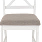 Balfour 1+4 Dining Set - WHITE/OAK EFFECT/GREY FABRIC