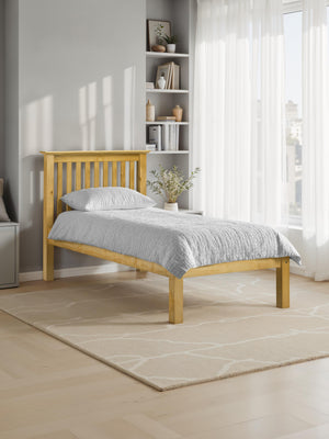 Barcelona 90cm Single Antique Pine Low Footend Bed