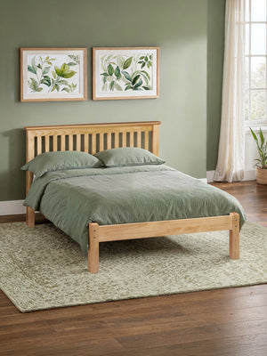 Barcelona 135cm Double Antique Pine Low Footend Bed
