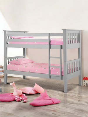 Barcelona 90cm Single Grey Bunk Bed