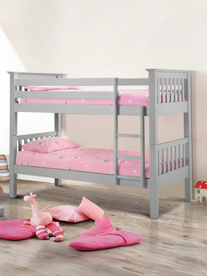 Barcelona 90cm Single Grey Bunk Bed