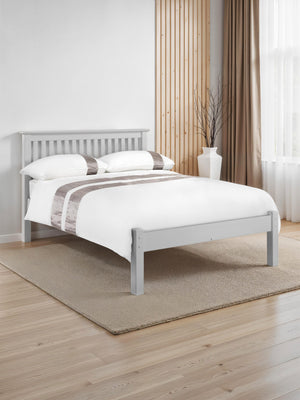 Barcelona 135cm Double Dove Grey Low Footend Bed