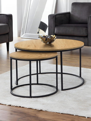 Bellini Round Nesting Coffee Table - Oak