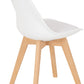 Bendal Chair (Box of 2) - Beech/White Faux Leather