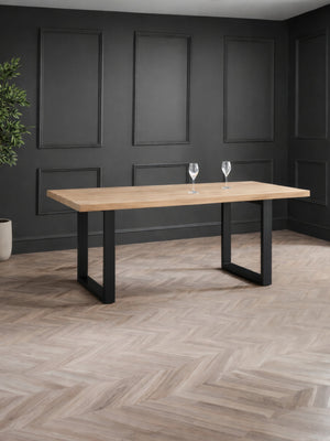 Berwick Rectangular 6 Seater Dining Table - Oak Effect