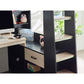 Blaze 90cm Single Black/Wood Effect Gaming Highsleeper Loft Bed with Desk