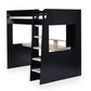 Blaze 90cm Single Black/Wood Effect Gaming Highsleeper Loft Bed with Desk