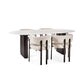 Bolivia 220cm White Stone Effect Oval Dining Table