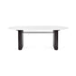 Bolivia 220cm White Stone Effect Oval Dining Table