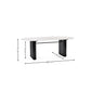 Bolivia 220cm White Stone Effect Oval Dining Table