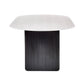 Bolivia 220cm White Stone Effect Oval Dining Table