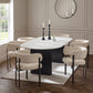 Set of 2 Bolivia Cream Chenille Upholstered Dining Chairs