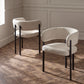 Set of 2 Bolivia Cream Chenille Upholstered Dining Chairs