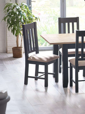Set Of 2 Bordeaux Dining Chairs Dark Grey