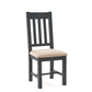 Set Of 2 Bordeaux Dining Chairs Dark Grey