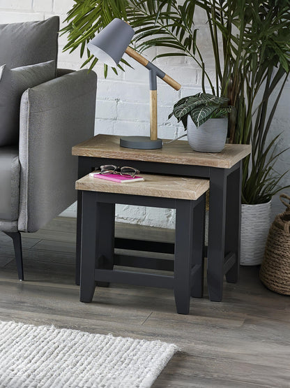 Bordeaux Nest Of Tables Dark Grey