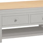 Bordeaux 2 Drawer Coffee Table - PEBBLE GREY/OAK